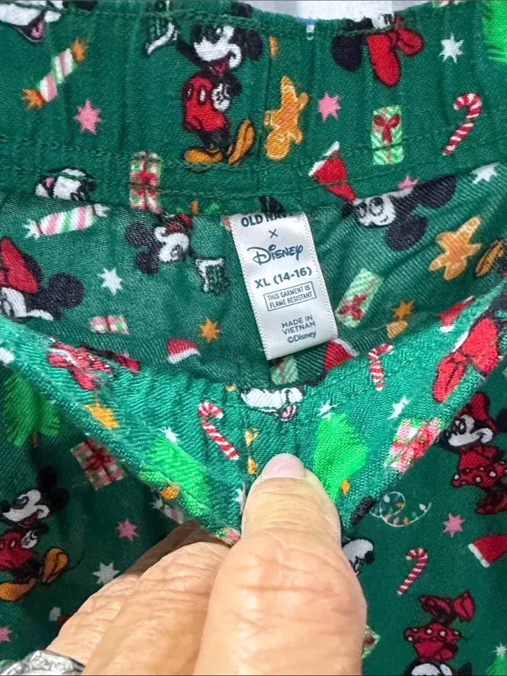 Disney Green Mickey & Friends Holiday Pajama Set